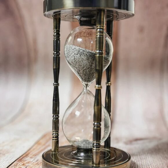 Solid Brass Chess Sand Timer Engraved Hourglass Enthusiasts Unique Gift for Him - Picture 4 of 7